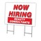 Signmission Now Hiring Beauty Consultants Yard & Stake outdoor plastic coroplast window, 2436-BEAUTY CONSULTANTS C-2436-DS-BEAUTY CONSULTANTS - alternate 1